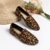 Pointed Toe Shoes Woman Flats Autumn Loafers With Fur Casual Female Sneakers Dress Fall Summer Slip-on Big Size Leopard leopard 4