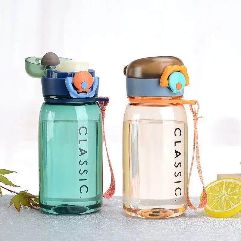 400ml Sports Water Bottle Outdoor Water Bottle With Rope Plastic Portable Water Cup Dinkware Camping Bike Bottle My Drink Bottle