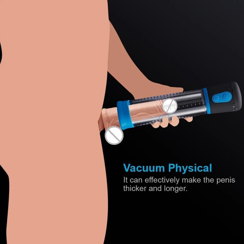 Penis Pump Electric Penis Extender Penile Vacuum Pump Enlargement Enhancer Ring Sex Toys for Men Male Masturbator