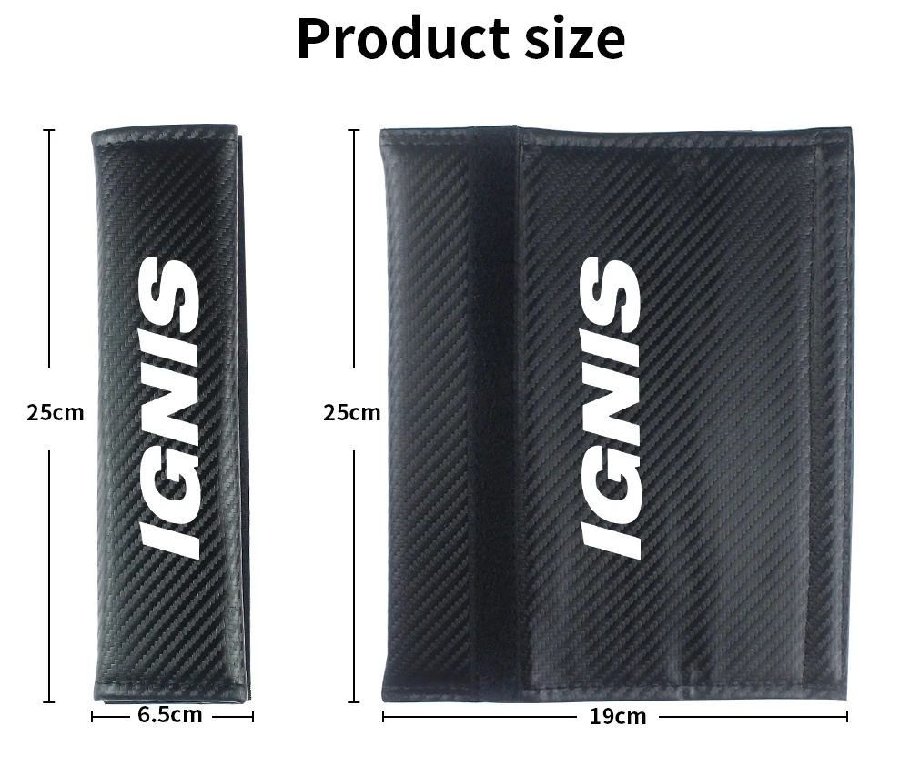 Auto Sitz Gürtel Abdeckung Schulter Pad Schutz Abdeckung Carbon Fiber Sicherheit Gürtel Polsterung Pad Kissen Für Suzuki IGNIS Auto Zubehör – Detail 10