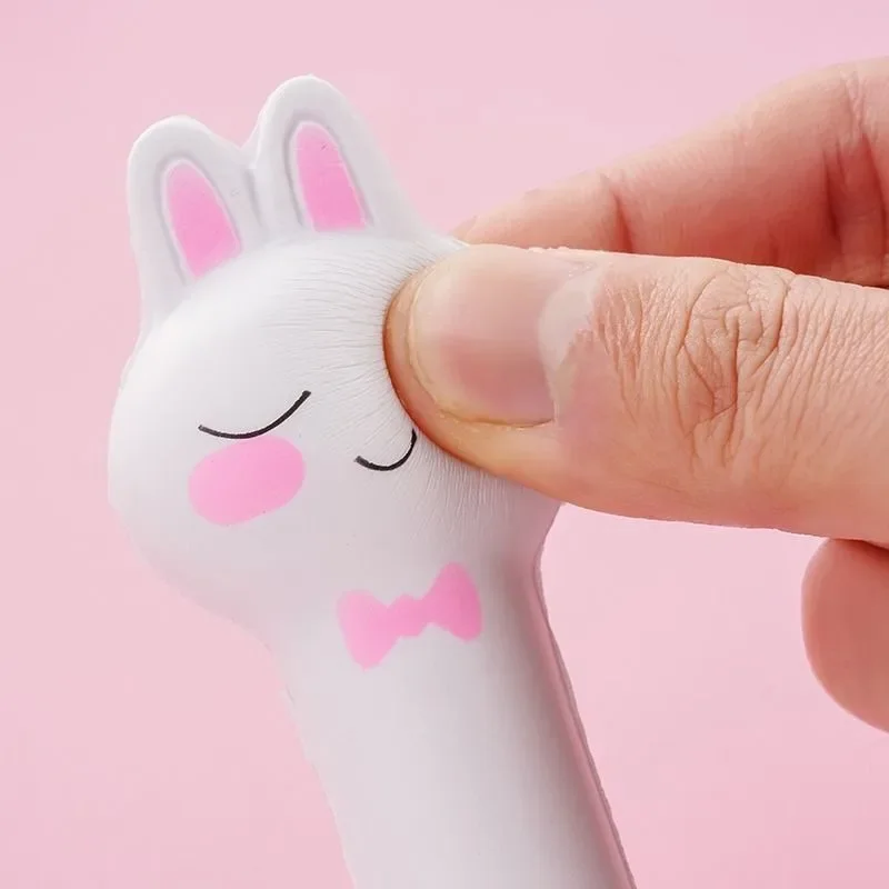Stress Relieve Gel Pens Kawaii Rabbit Squishy Foam Signature Pens Cute Roller for School Korean Stationery Office Supplies