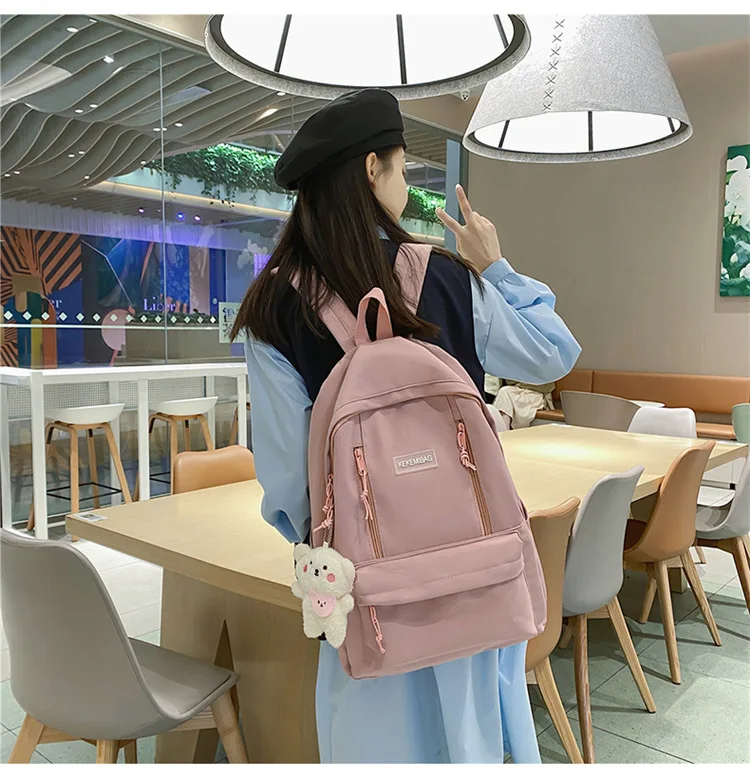 Multifunction Double Zipper Women Backpack Teenager Girls Laptop Backpack Student Shoulder Bag Korean Style Schoolbag best Stylish Backpacks