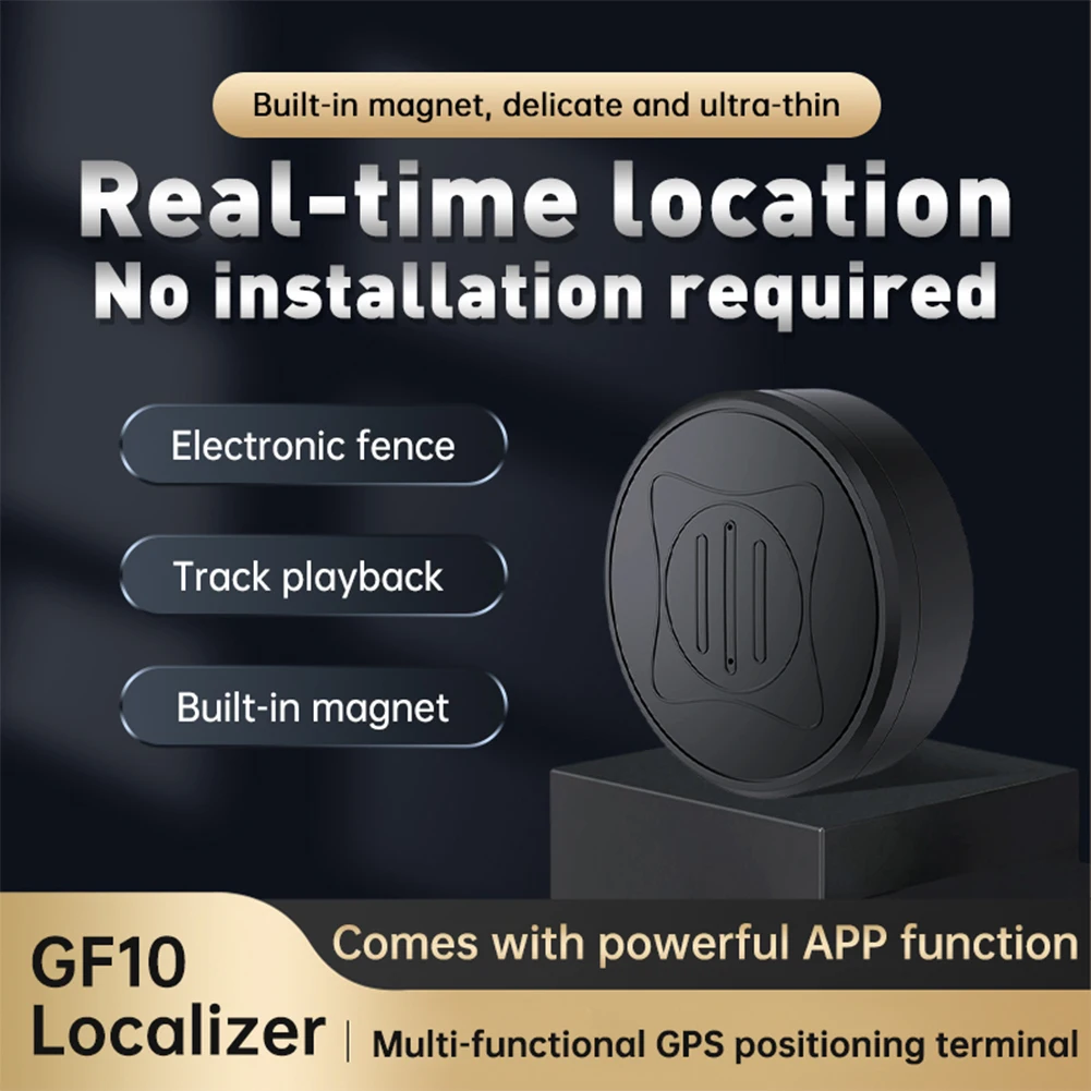Mini GPS Tracker Strong Magnetic Mount Real Time Tracking Device Rechargeable Anti-Lost GPS Locator for Kid Pet Motorcycle Truck