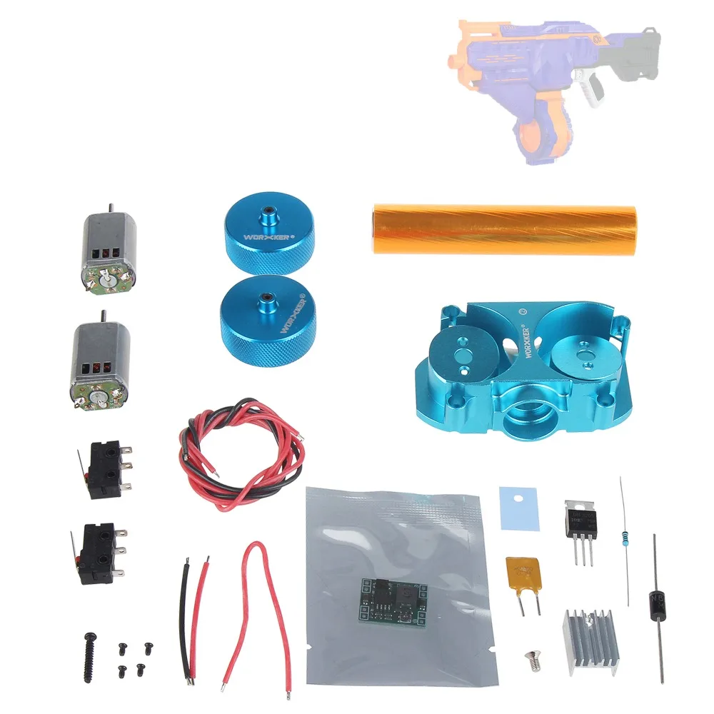 Kit Motore Volano Aggiornamento Lavoratore Modello Diamante Blu Per Nerf N-Strike Elite Infinus