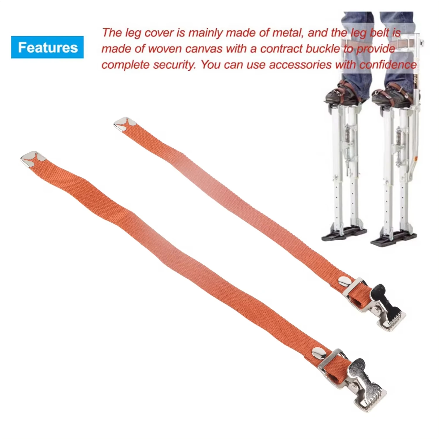 2Pcs Leg Band Straps Drywall Stilts Replacement Parts Upgrade for Improved Street Performance