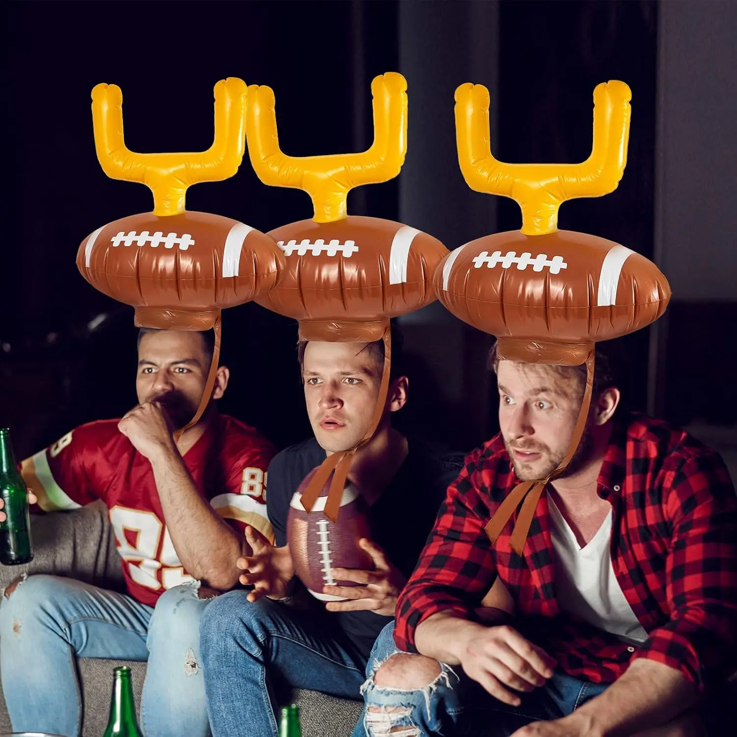 Inflatable Post Ring Toss Football Goal Post Game Toy Set for Boys Girls,GamePost,Decor Birthday Indoor Outdoor Party Supplies,