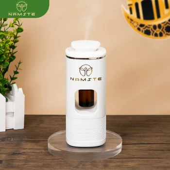 NAMSTE 차량용 공기 청정기, USB 충전, 7 색 분위기 조명, 호텔 향기, 아로마 오일 디퓨저, 가정용 청정 장치, 10ml