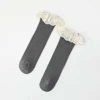 Baby Girls Knee High Socks Long Kids Soft Cotton Lace Stuff Princess Children Sock Ruffle 0-8 Years Leg Warmers Cute Girl Socks 5