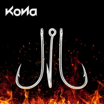 KONA 미끼 홀더 낚시 후크, 바닷물 가시 생크 미끼 후크, 고탄소강 낚시 후크, 바다 낚시 액세서리 태클, 100 개