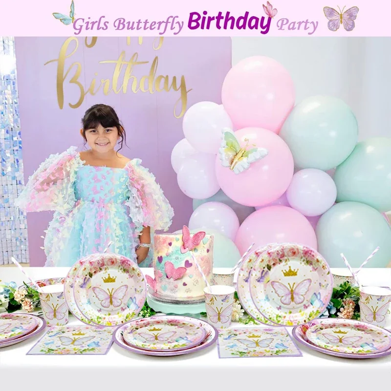 Vaisselle Jetable Rose Or, Ensemble De Vaisselle, Serviettes, Assiettes,  Tasses, Décor De Fête D'anniversaire Pour Fille, Happy Princess - Jetable  Partie Vaisselle - AliExpress