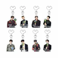 Kpop Felix Hyunjin Valentine's Day Keyrings Seungmin Han Changbin Lee Know New Acrylic Double-sided Keychain Bag Pendant Gift 1