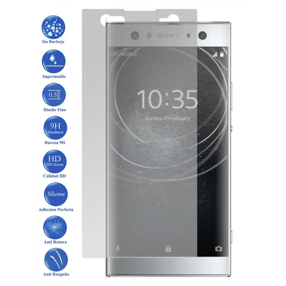 Proteggi Schermo In Vetro Temperato Premium Per Sony Xperia Xa2 Ultra