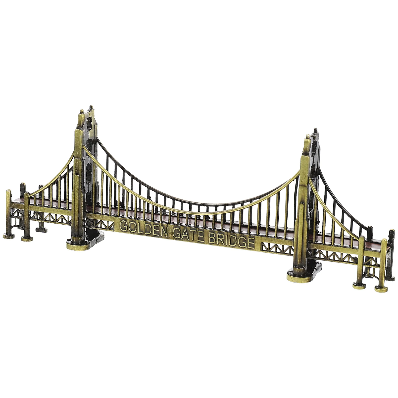 Bridge Model Gate Golden Building Statue American Desktop Architectural Metal Decor Ornament Souvenir Francisco San Architecture
