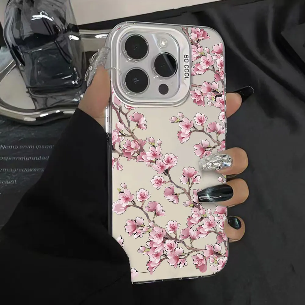 Cherry Blossom Shockproof Silicone Bumper Phone Case