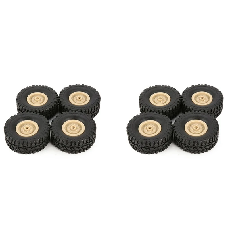 

8 шт. резиновые шины для обода колеса для радиоуправляемого внедорожника 1/16, внедорожник для внедорожника, внедорожник для внедорожника, желтого цвета