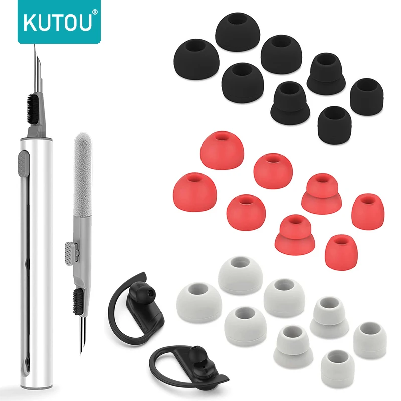 Kutou Punte Auricolari In Silicone Di Ricambio Per Powerbeats Pro Auricolari Per Beats Flex Auricolari Per Beats X In-Ear Auricolare Soft Cover Cap