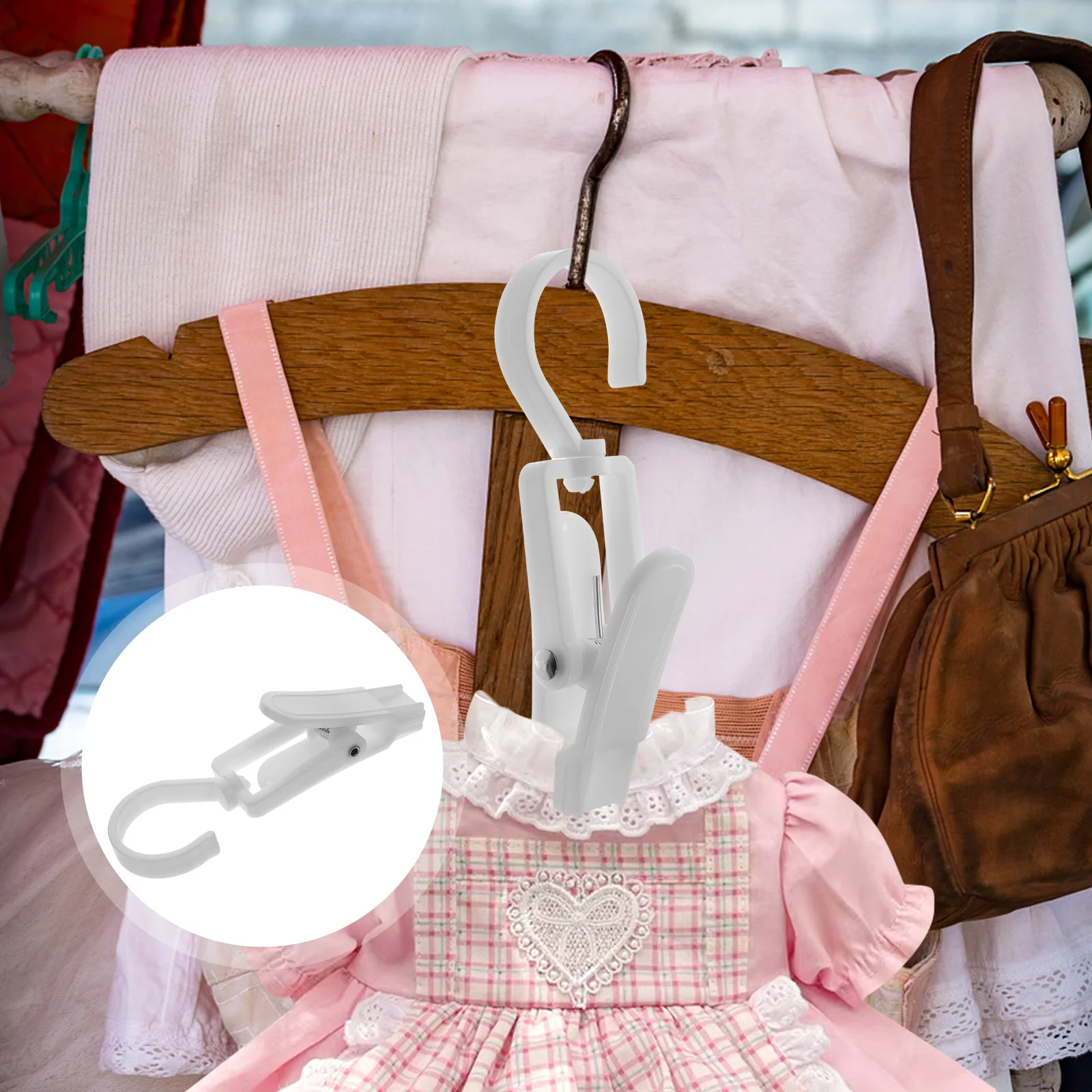 

3 PCS Portable Travel Hangers Clothes Hanging Clips Windproof Clothespins