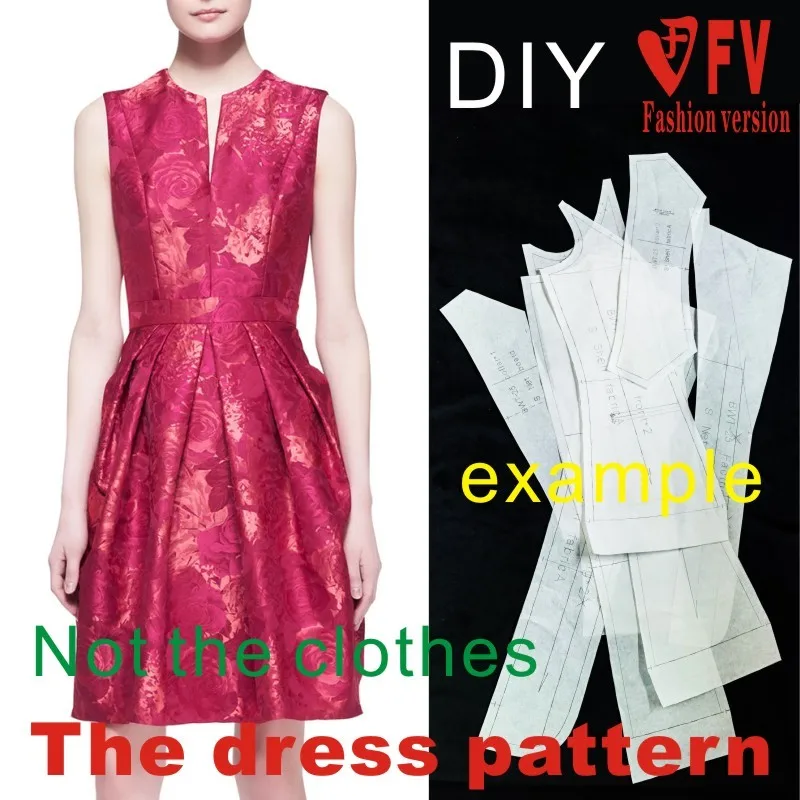Dresses Sewing Pattern Template Cutting drawing Clothing DIY ((Not selling clothes)) BLQ- 141