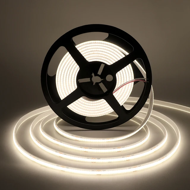 Striscia LED COB 24V IP68 Impermeabile | 320 LED/m Per Interni Ed Esterni | Luci Uniformi E Senza Punti Scuri - Foto 5