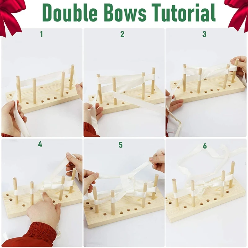 Bow Maker for Ribbon Wooden Wreath Bow Maker Tool for Creating Gift Bows Party