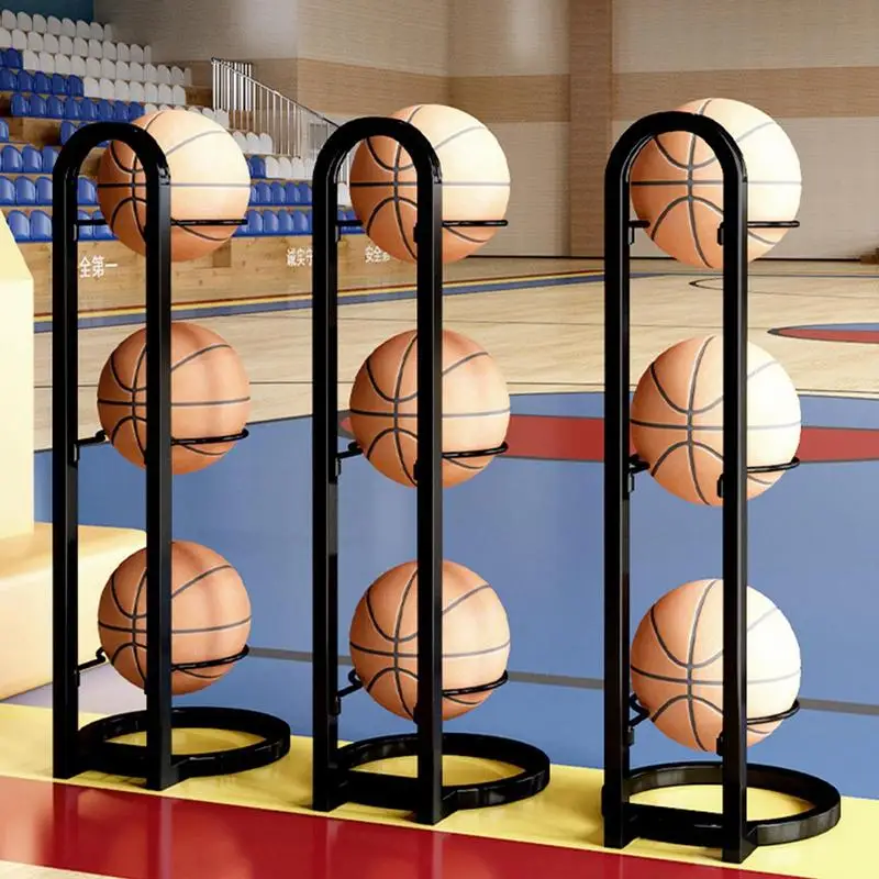 iron basketball stand 1/2/3/4/5 layers Multi-purpose Football Basketball Display Shelf Ball Holder basketball storage rack
