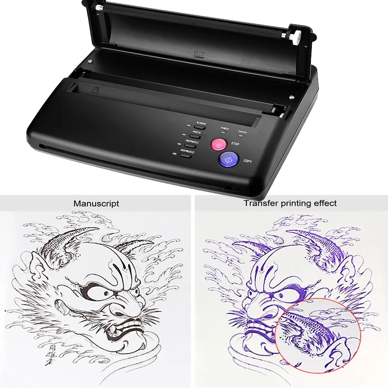 

Tattoo Transfer Machine Tattoo Printer Drawing Thermal Stencil Maker Copier For Tattoo Transfer Paper Carbon Papier Supply