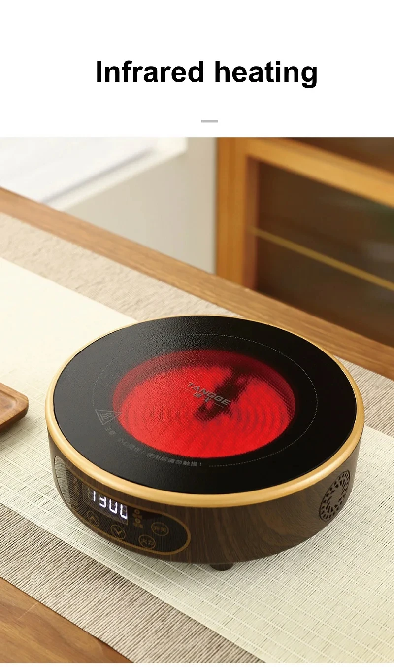 Description Picture 6 of item1300W Electric Ceramic Stove Tea Stove Electric Hot Plate Heater Stove 7 Gear Heating Furnace Smart Mini Glass Tea Maker 220V