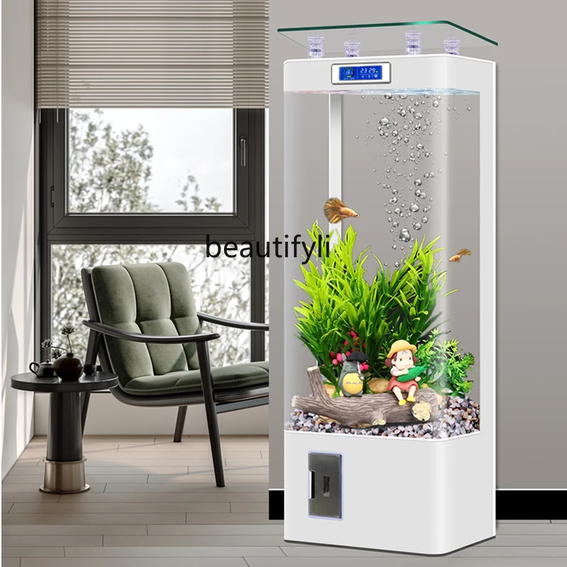 

Intelligent Hot Bending Integrated Glass Fish Globe Living Room Upper Filter Vertical Water