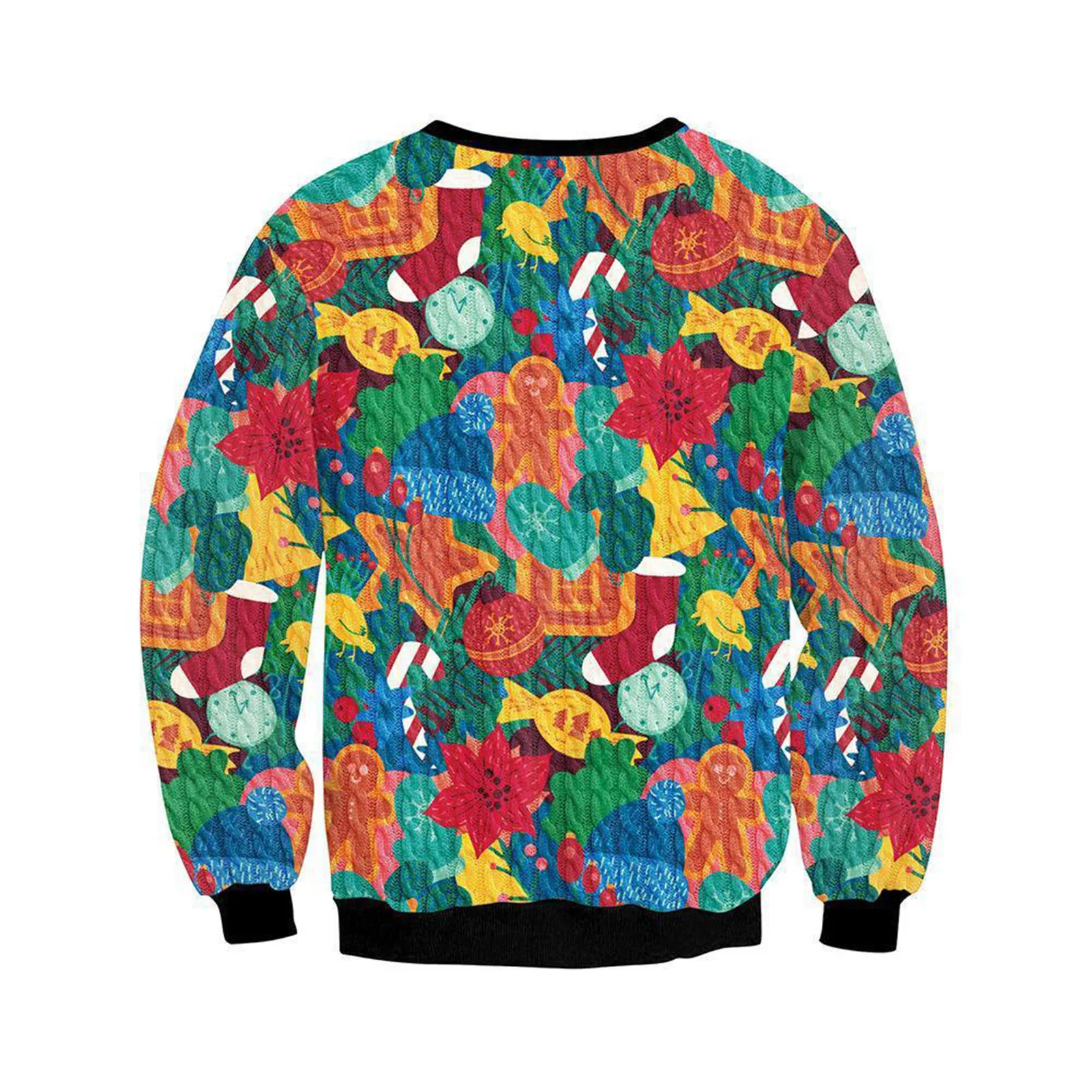 

Модный Рождественский свитшот с узором простой стиль свитшот для пары для покупок кемпинга прогулок