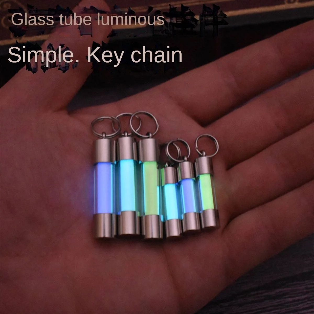 Nightlight Tube Pendant Edc Keychain No Tritium Tube Minimalist