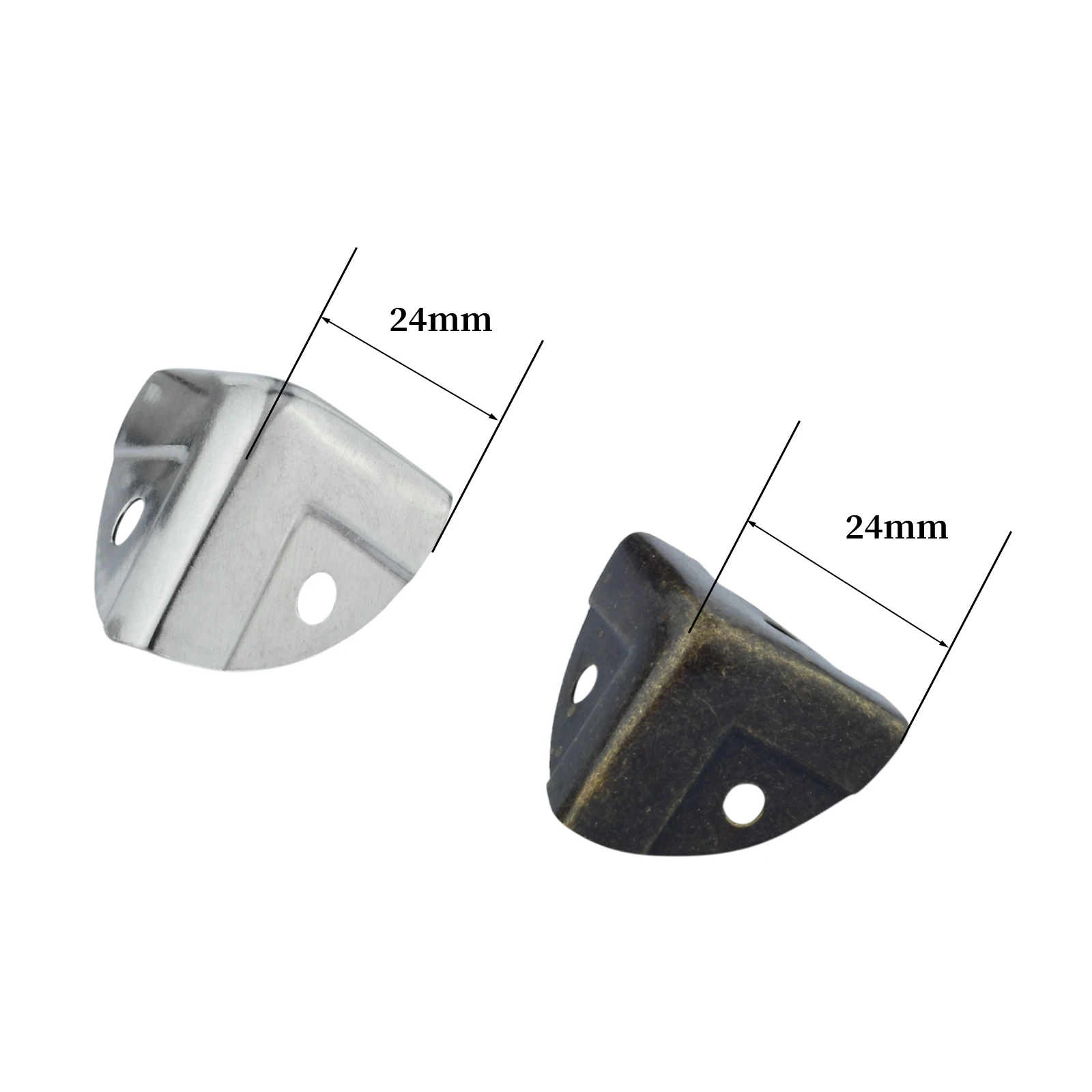 Description Picture 3 of item4Pcs Antique Bronze Furniture Cabinet Chest Jewelry Wood Box Decorative Feet Leg Corner Protectors Cover Metal Brackets 24*24mm