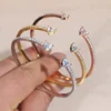 2025 New Iced Out Bling Cubic Zirconia Open Adjusted Charm Bracelet Valentine's Day CZ Heart Bangle For Women Luxury Jewelry 6
