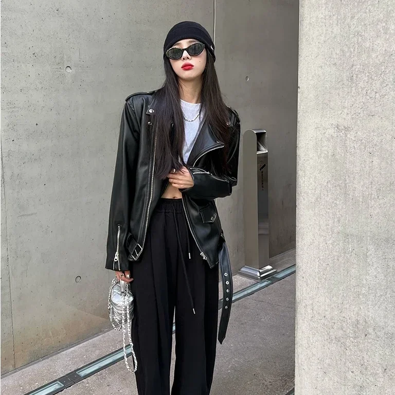 Fashion Korean Leather Jacket Women Clothing PU Leather Coats and Jackets Winter Jacket Women Leather Coat Chaqueta Mujer Zm1482