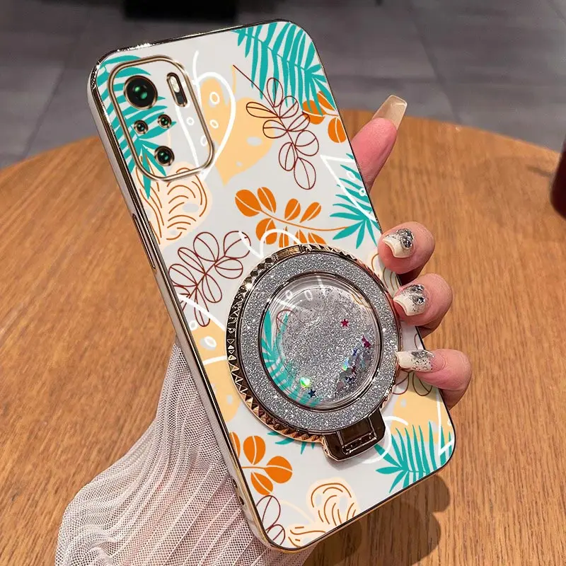Elegant Leaf Plating Phone Case for Xiaomi Redmi Note Series
