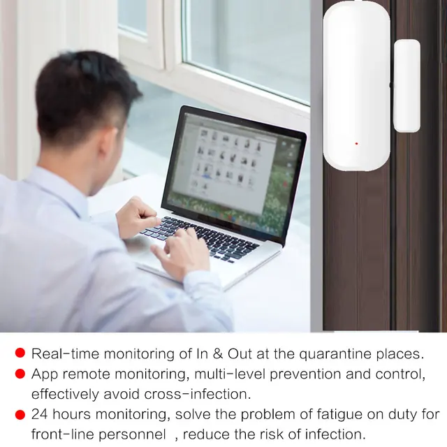 Tuya Smart Door Sensor WiFi/Zigbee Door Window Open Closed Detector Smart Home Security Alarm System Smart Life APP Control 3
