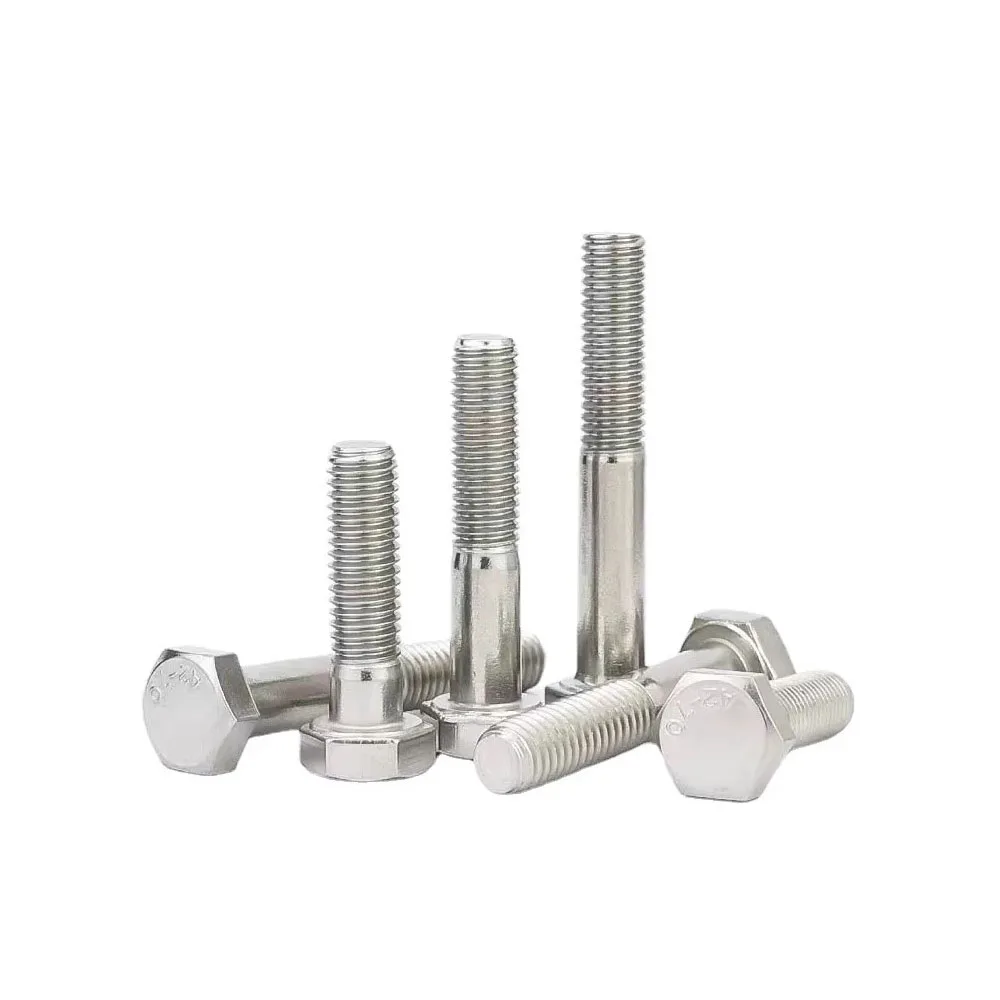 DIN931 A4-70 316 Stainless Steel Half Thread Hexagon Head Screw M6 M8 M10 M12 M14 M16 hexagon head screw stainless steel screws stainless steel screw