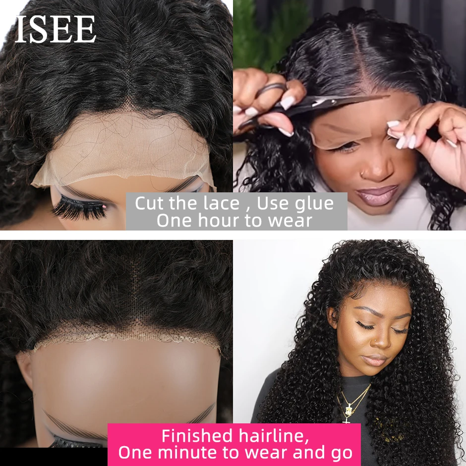 Straight Glueless Wig 100%human Hair For Women Wear And Go Wigs Easy  Install Straight Hd Swiss Lace Closure Wigs Isee Young Hair - Lace Wigs -  AliExpress