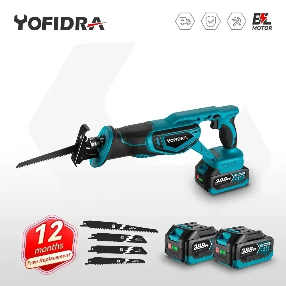 Yofidra 18V Brushless Reciprocating Saw For Makita 18V Battery Pin