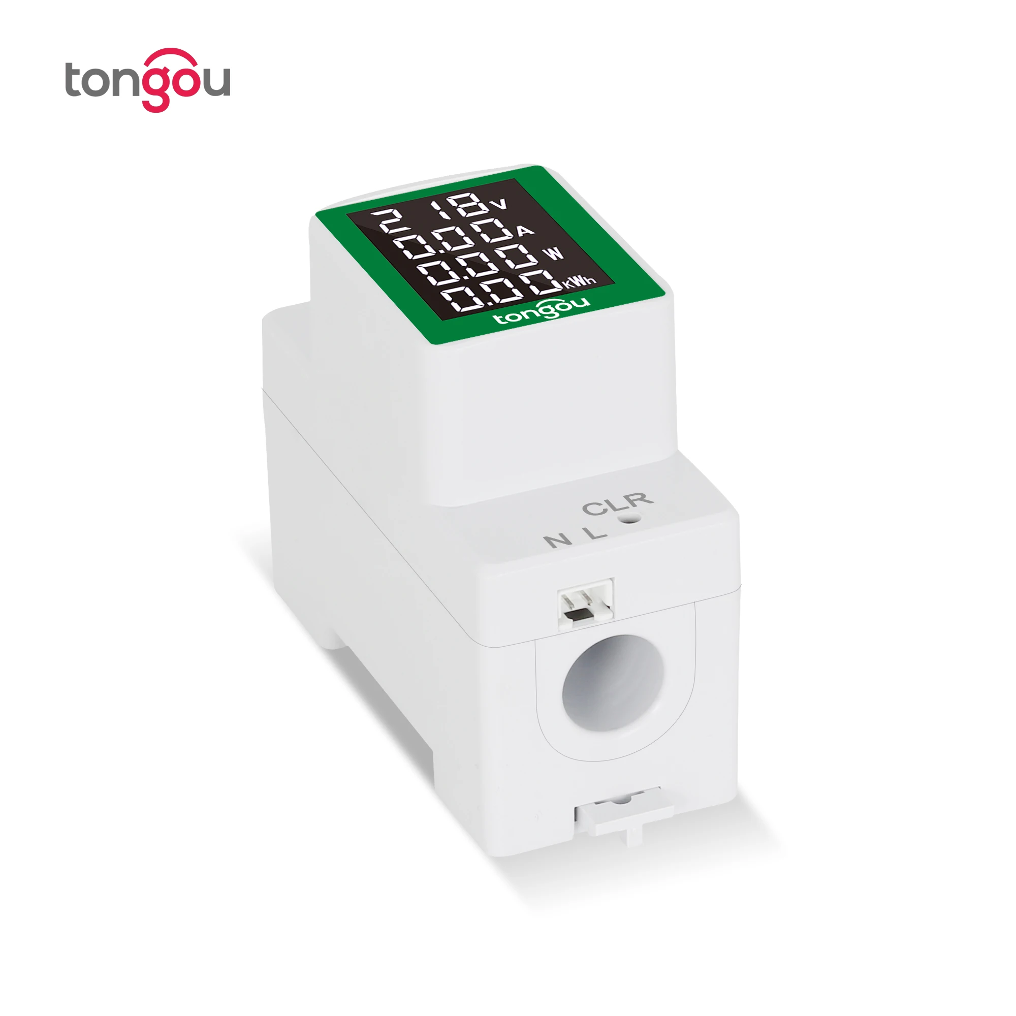 TONGOU DIN 레일 전력계 전압계 전류계, 계량기 AC50-300V 볼트, 역률 시간 에너지 전압 전류 모니터