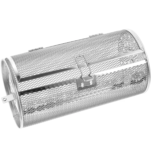 Kosárrács Rotisserie Acél Rozsdamentes Ketrec Sütő Grillezés Bbq Drum Air Rolling Kosarak Ketrecek Forgó Sütés