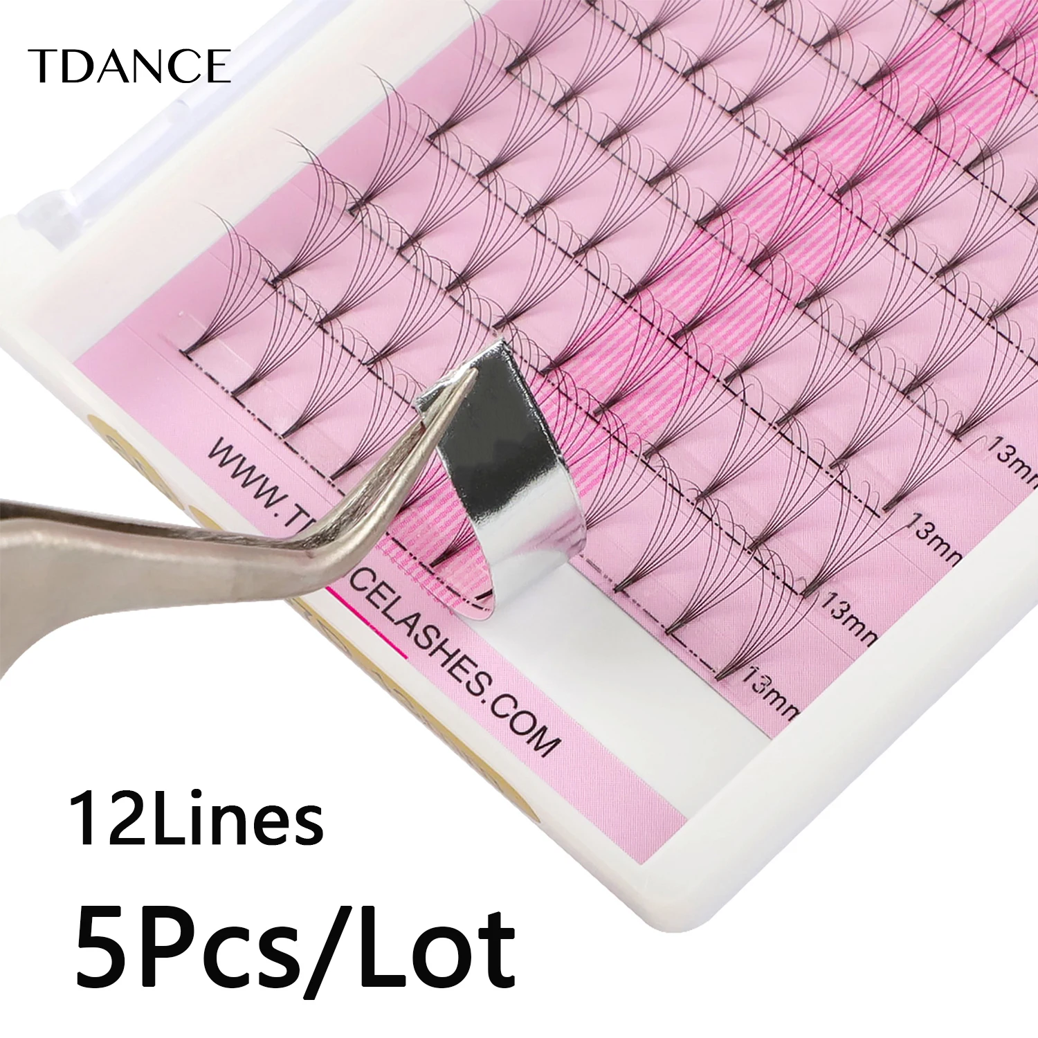 

Накладные ресницы TDANCE 5 шт./лот, индивидуальные ресницы, готовые ресницы для российского объема, накладные ресницы, искусственные норковые ресницы