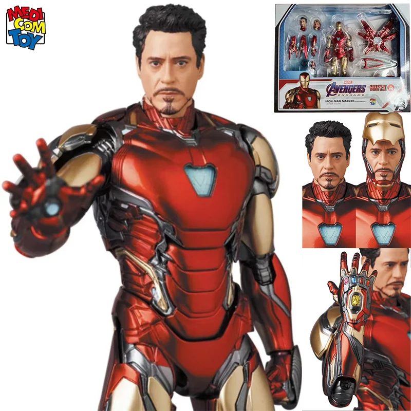 

100% Original Medicom Toy Avengers Endgame MAFEX No.140 Iron Man Mark85 MK85 Mafex140 In Stock Action Figures Model Toys