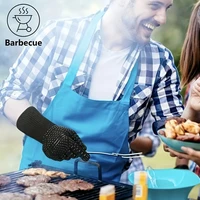 Gants de Barbecue une pièce, mitaines de four résistantes aux hautes températures, 500 à 800 degrés, ignifuges, isolation thermique, pour micro-ondes 2