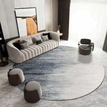 Round Crystal Velvet Carpet Soundproof & dirty-resistant Rugs Office Computer Swivel Chair Rocking Table Bench Study Bedroom Mat 4
