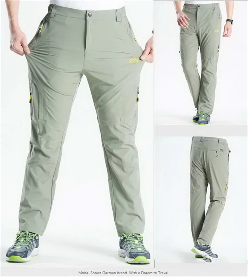 Hiking Pants Men's Stretch Hiking Thin Pants Summer Breathable Quick Dry