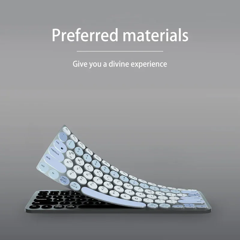 Universal Silicone Keyboard Protector Skin Film - Clear Pink with Multilingual Layout
