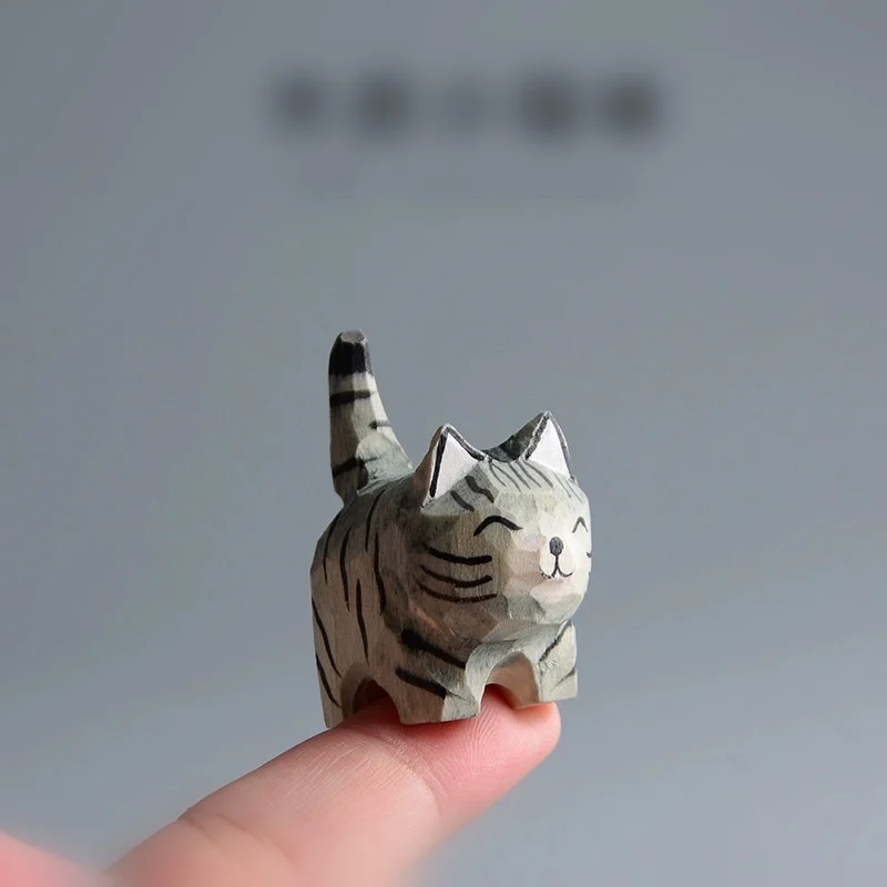 Portachiavi Gatto in Legno - TIgrato Grigio e Arancio 32 Sbeb774691e9d415880b144e7183b4154a