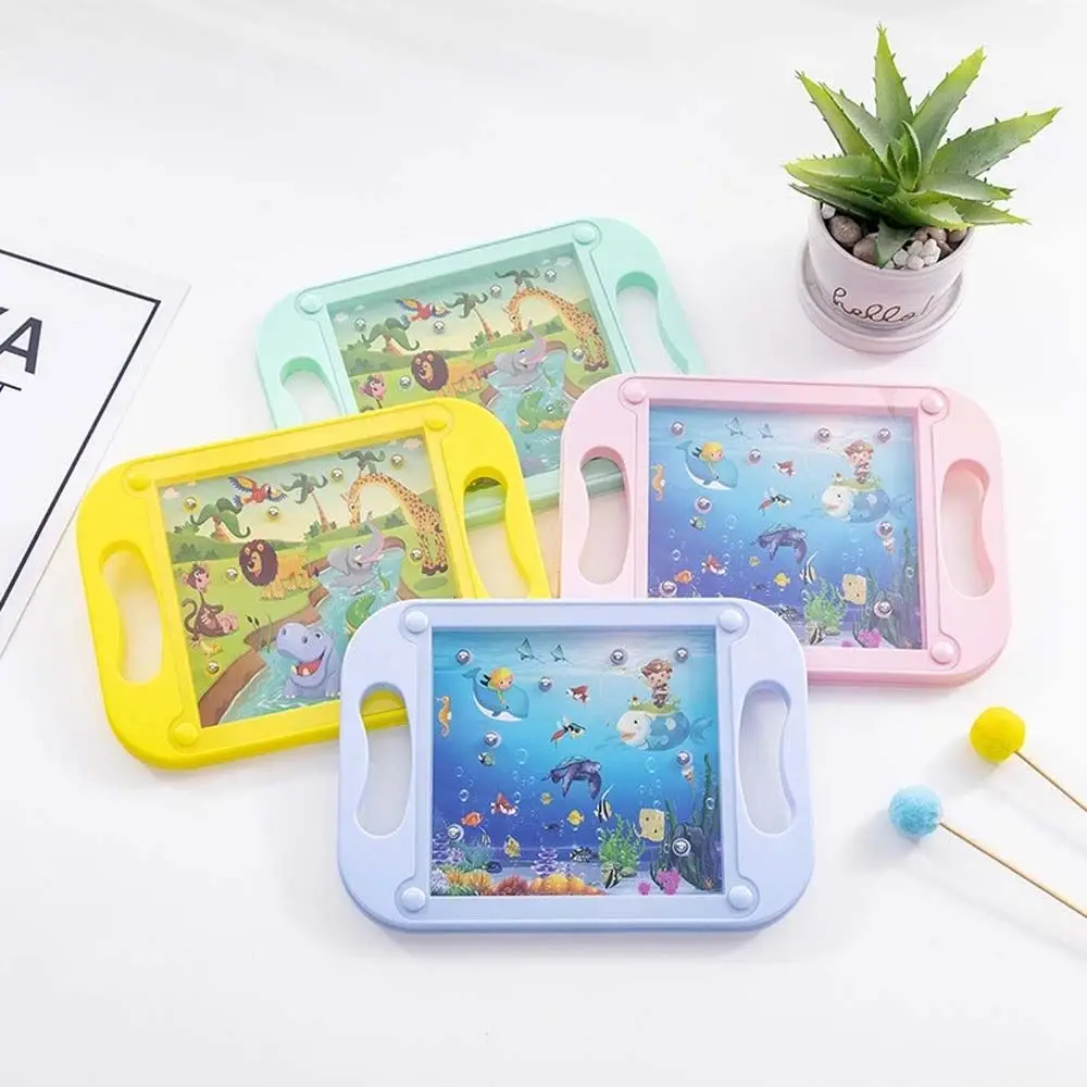 

Toddlers Baby Montessori Toy 3D Kids Gift Steel Ball Toy Baby Puzzle Cartoon Cards Maze Balance Game