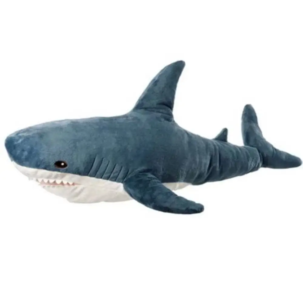 

PP Cotton Fill Shark Pillow Home Decor Giant Blue Animal Doll Soft Plush Stuffed Girl Friend