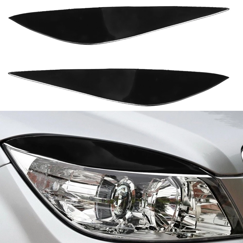 Car Exterior Accessories GCcv Headlight Eyebrow Eyelid Cover Trims Decoration Stickers Carbon Fiber For C Class W204 2007-2014 Car Accessories Mercedes Accessories